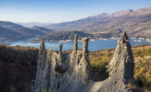 Les demoiselles coiffées lac de Serre-Ponçon Hautes Alpes